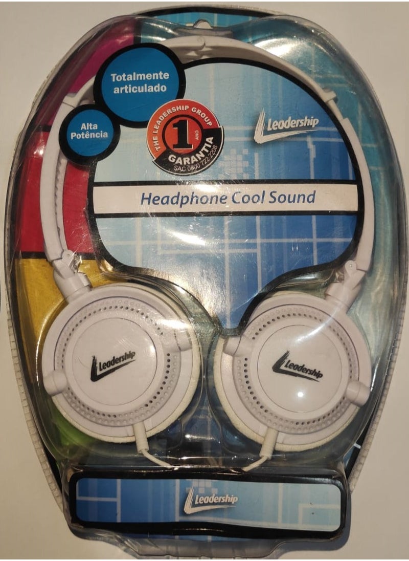 Generic Leadership Headphone Cool Sound Wired White  - Image 2