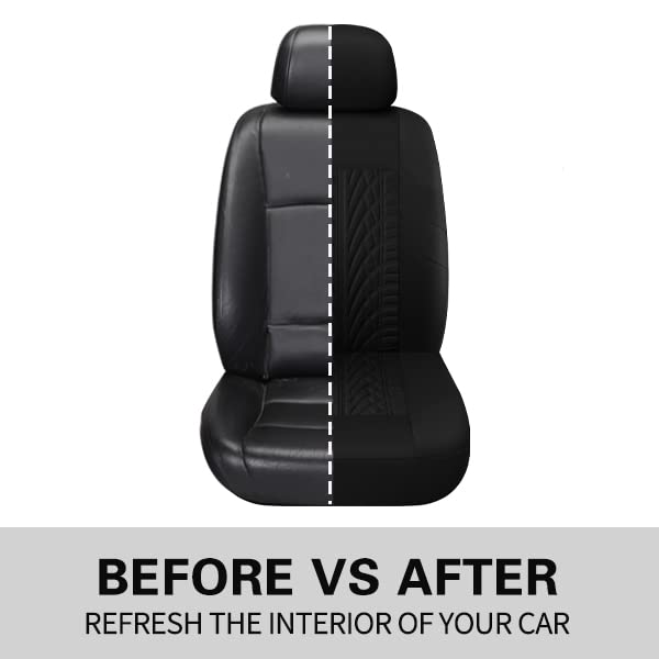 Pariitadin Car Seat Covers Front Pair, Washable and Breathable Seat Covers for Cars, Universal Fit Car Interior Covers for Most Sedan Truck SUV, Black - Image 3