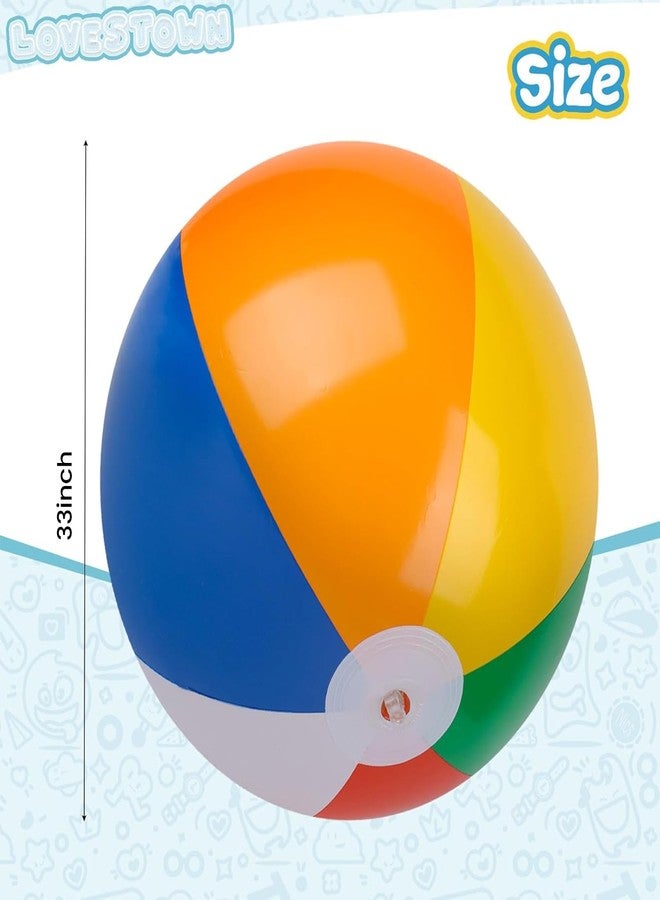 LovesTown 33Inch Large Beach Balls, Inflatable Pool Ball for Summer Beach Swimming Pool Party - Image 2