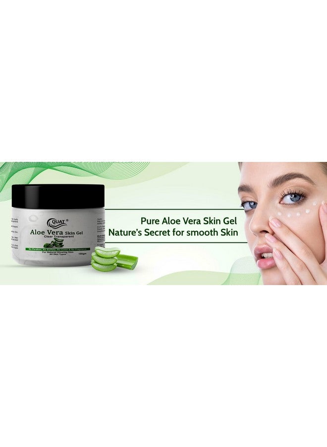 Quat 100% pure Aloe Vera Gel Clear Transparent for Natural Glowing Skin for both Women&Men (100ml) - Image 4