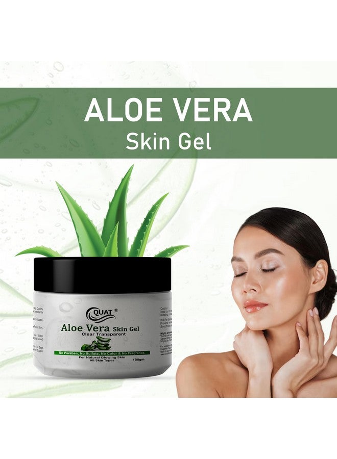 Quat 100% pure Aloe Vera Gel Clear Transparent for Natural Glowing Skin for both Women&Men (100ml) - Image 3