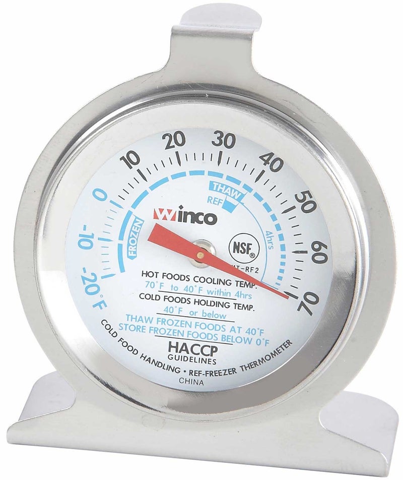 Winco Dial Refrigerator/Freezer Thermometer with Hook and Panel Base, 2-Inch - Image 5