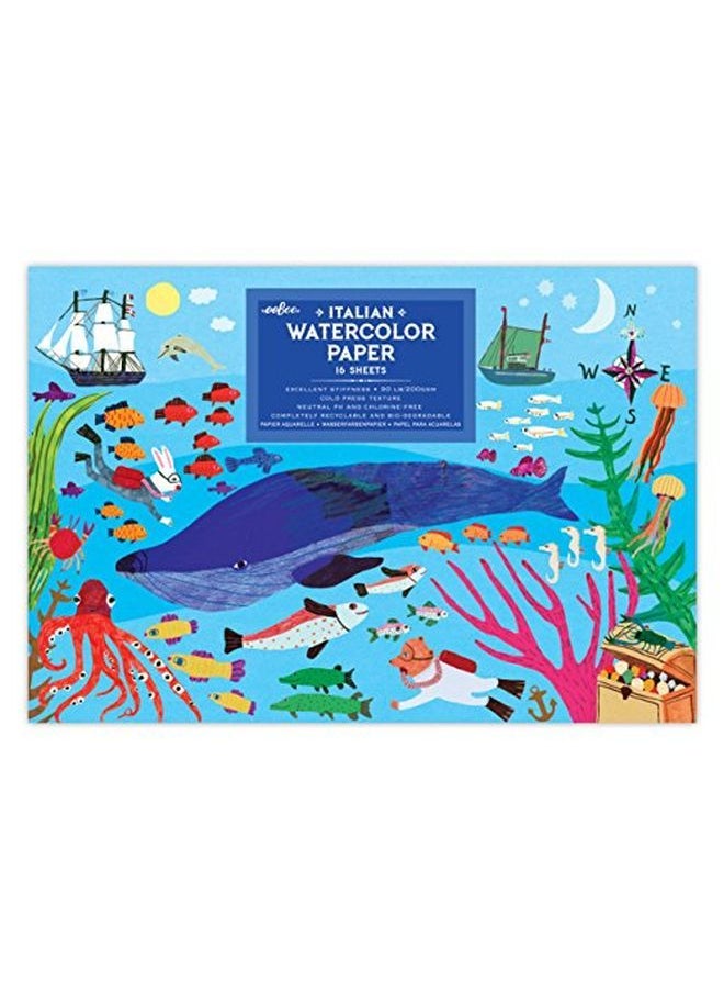 eeboo In The Sea Watercolor Pad/16 Sheets  - Image 1