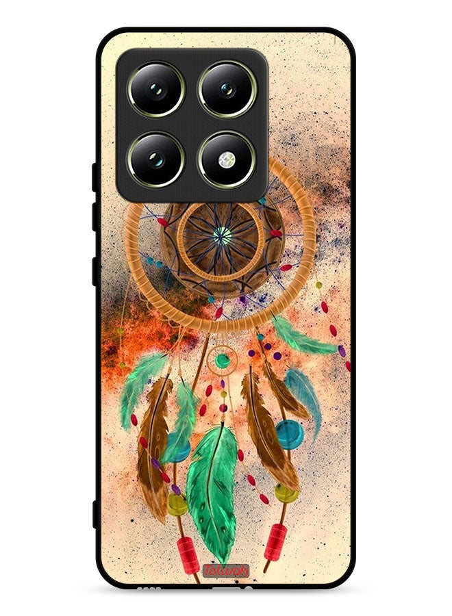 Tolwak Xiaomi 14T 5G Protective Case Cover Mandala Hanging Feathers - Image 1