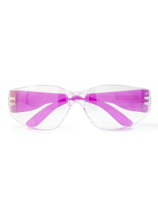 JORESTECH Eyewear Protective Safety Glasses, Polycarbonate Impact Resistant Lens Pack of 12 (Clear, Pink) - Image 3