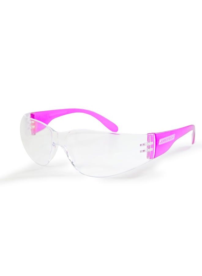 JORESTECH Eyewear Protective Safety Glasses, Polycarbonate Impact Resistant Lens Pack of 12 (Clear, Pink) - Image 2