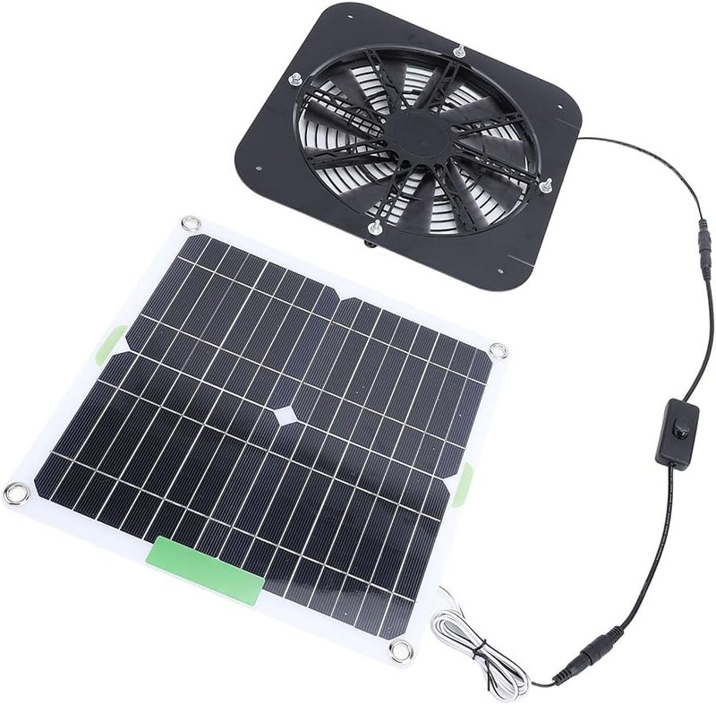 Solar Exhaust Fan 100W 13.5 Inch Monocrystalline Silicon ABS Material for Greenhouse Ventilation - Image 3