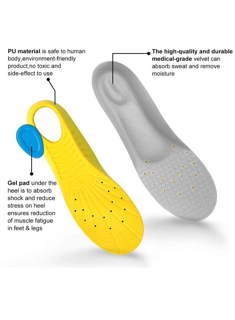 KASTWAVE Memory Foam Insoles, PU Sport Insoles, Comfortable Breathable, Shock Absorption Arch Support Insoles (Men 38-42.5/ Women 37-42)  - Image 3
