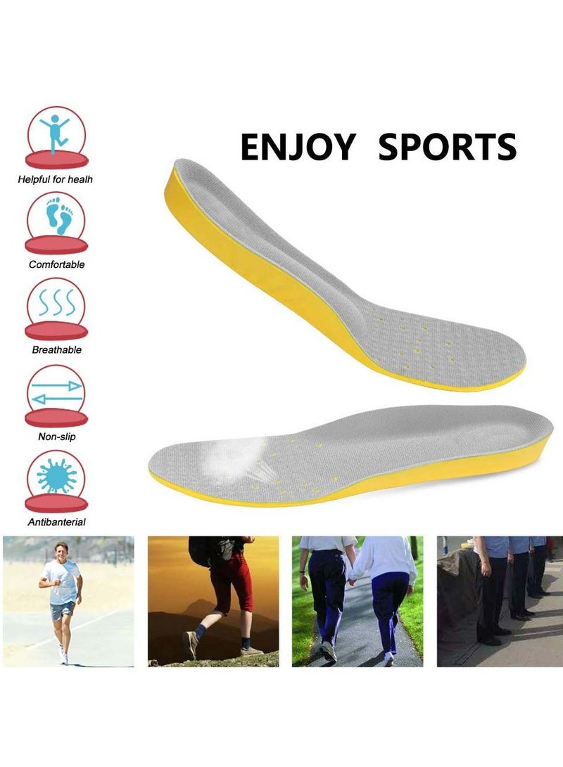 KASTWAVE Memory Foam Insoles, PU Sport Insoles, Comfortable Breathable, Shock Absorption Arch Support Insoles (Men 38-42.5/ Women 37-42)  - Image 4