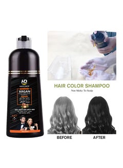 HAPPY DAYS Argan Hair Color Shampoo Natural Black 420ml  - Image 3