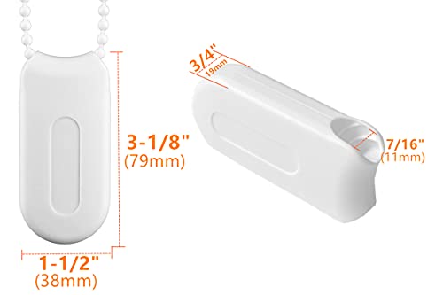 APUXON Cord Weight Spare 2pcs for Vertical Blind, Roller Blinds Window Shutter White Plastic Safety Handle Tensioner Device Blinds Accessories - Image 2