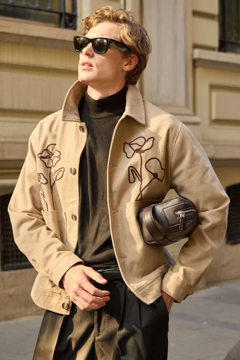 Danger Danger Structured Long Sleeve Front Opening Jacket