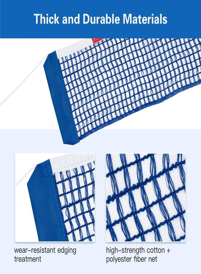 Sanung C-X2 Table Tennis Net for Any Standard Table,Professional Ping Pong Net with 2 Chains for Training Competition Thick Adjustable Tension Indoor Outdoor,Royal Blue - Image 4