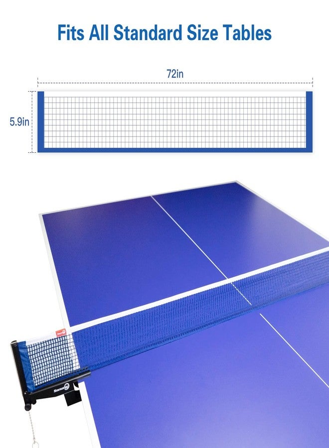 Sanung C-X2 Table Tennis Net for Any Standard Table,Professional Ping Pong Net with 2 Chains for Training Competition Thick Adjustable Tension Indoor Outdoor,Royal Blue - Image 5