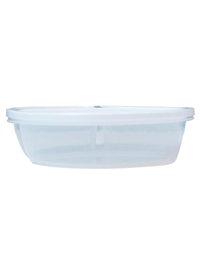 3-Compartment Food Storage Container with Lid – BPA Free Durable Lunch Box for Meal Prep & Fridge Storage – Microwave & Freezer Safe – 600ml Size (White) - Image 4
