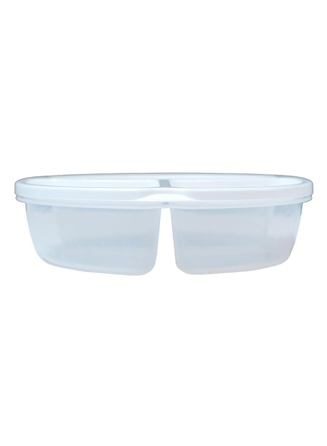 3-Compartment Food Storage Container with Lid – BPA Free Durable Lunch Box for Meal Prep & Fridge Storage – Microwave & Freezer Safe – 600ml Size (White) - Image 3