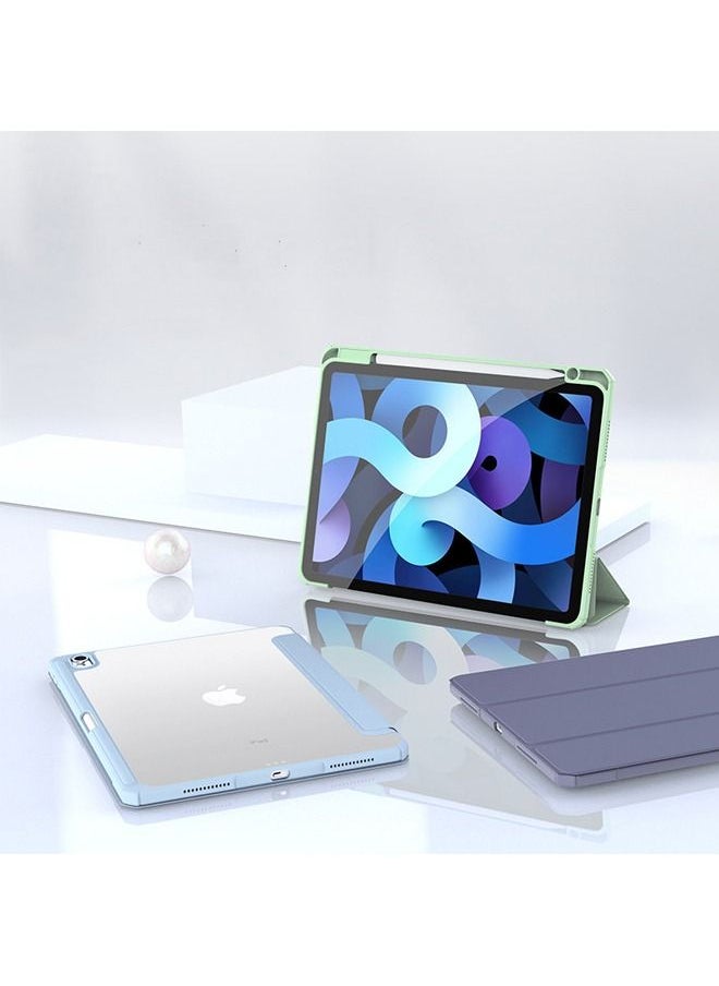 روك بو - حافظة لجهاز iPad (A16) 11 بوصة 2025/iPad 10 10.9 بوصة 2022، غطاء خلفي شفاف مع حامل قلم، وغطاء حافظة مع خاصية السكون/التنشيط التلقائي لجهاز iPad 10 10.9 بوصة 2022/iPad 11 11 بوصة 2025 - Image 1