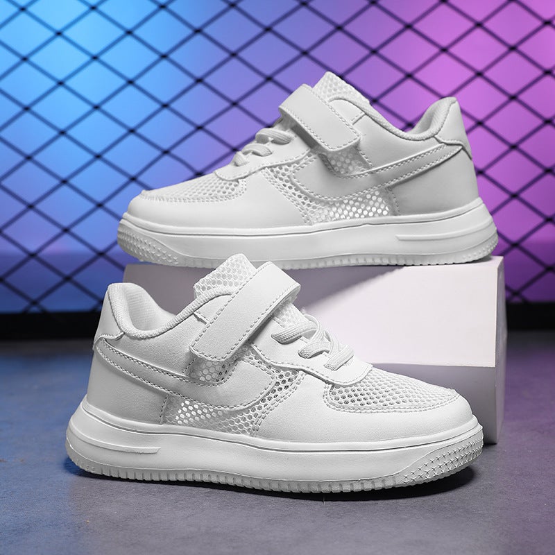 Children'S White Sneaker Boys White Shoes Mesh Breathable Student Kindergarten Wave Shoes Women'S Shoes White Shoes Sneakers - Image 4