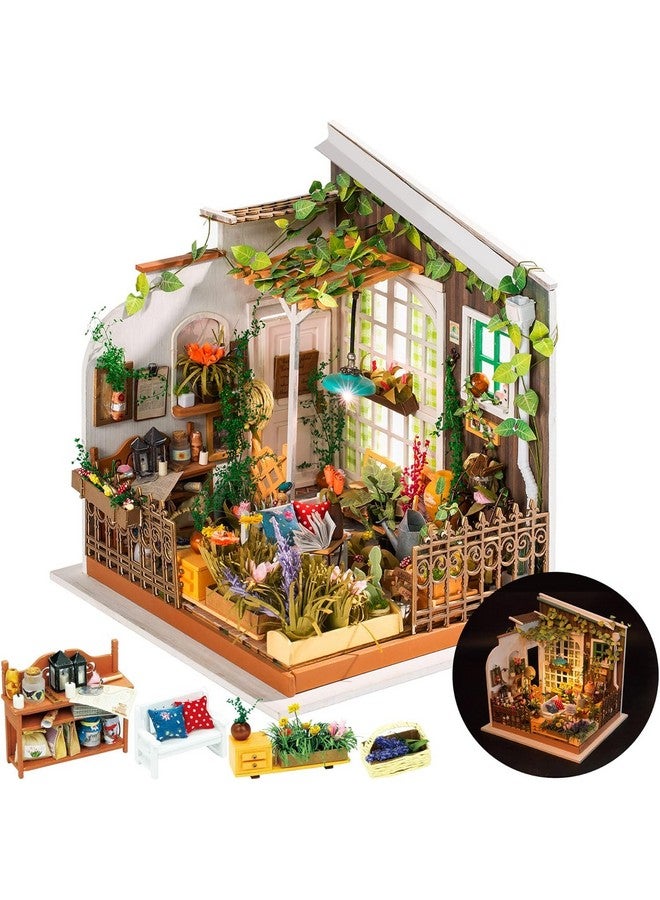 Rolife Rolife DIY Miniature House Kit Miller's Garden, Tiny House Kit for Adults to Build, Mini House Making Kit with Furnitures, Halloween/Christmas Decorations/Gifts for Family Friends (Miller's Garden) - Image 1