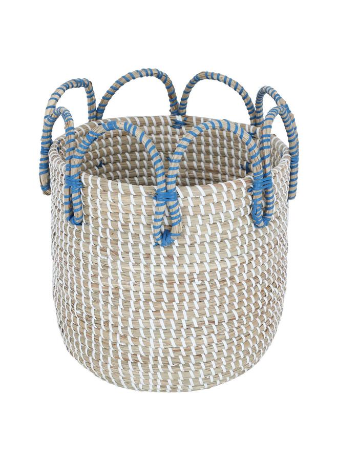 السيف غاليري سلة خوص اسطوانية 26 × 26 × 26 سم لون بيج فاتح - Image 1