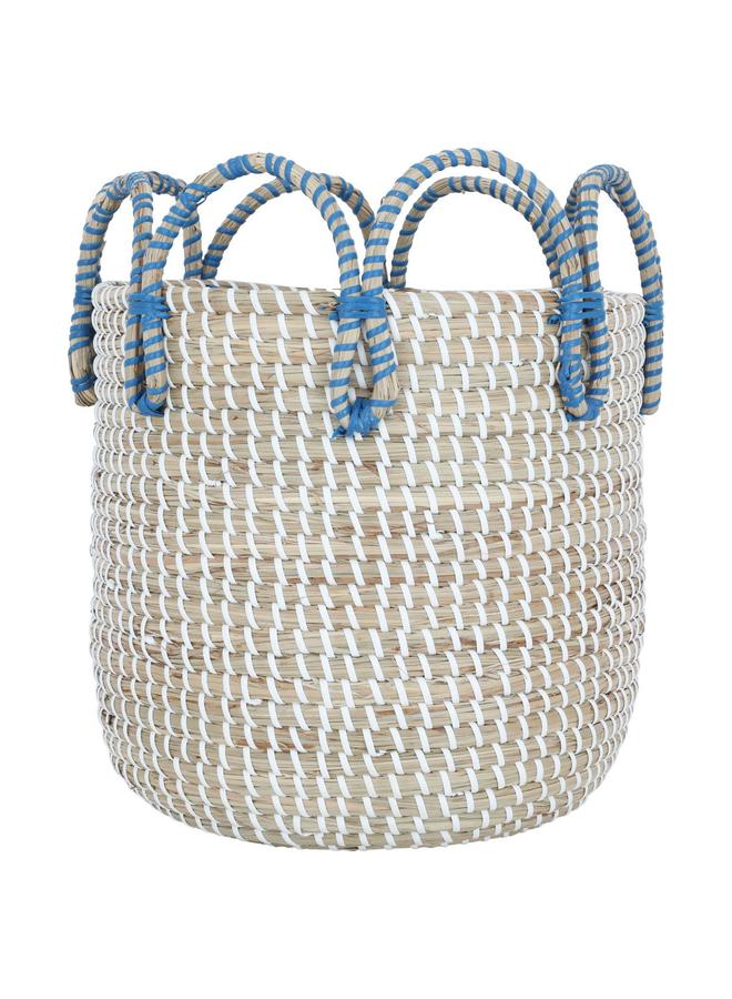 السيف غاليري سلة خوص اسطوانية 26 × 26 × 26 سم لون بيج فاتح - Image 2