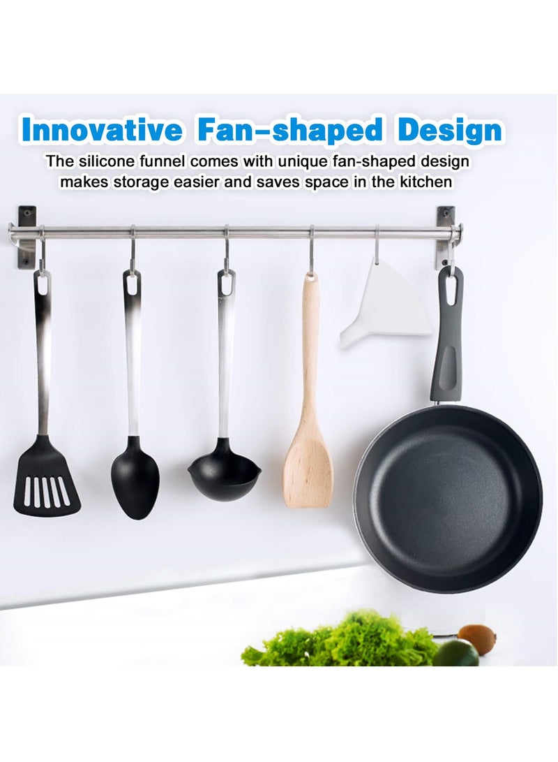 قمع مطبخي قابل للطي، تصميم قابل للطي لتسهيل ملء الزجاجات ونقل السوائل، مصنوع من مواد غذائية، مثالي للبودرة، أداة مطبخ فعّالة - Image 5