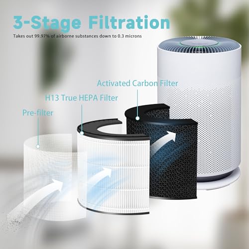 Byseacore AAFTDT301 Replacement Filter Compatible with LG PuriCare 360 Air Purifier AS560DWR0 & AS330DWR0, HEPA(H13)& Activated Carbon Filter - Image 3