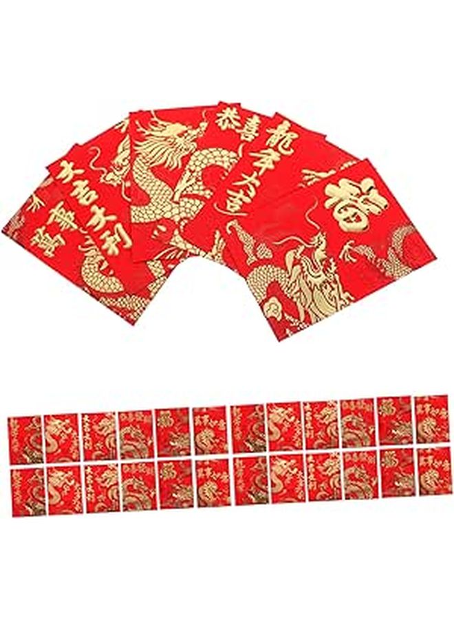 60 Pieces Chinese Red Envelope Lucky Money Bags Paper Material Mixed Style For Lunar New Year Dragon Birthday Gift - Image 1