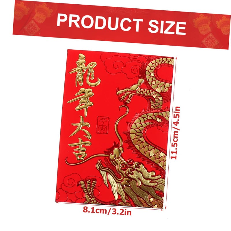 60 Pieces Chinese Red Envelope Lucky Money Bags Paper Material Mixed Style For Lunar New Year Dragon Birthday Gift - Image 3