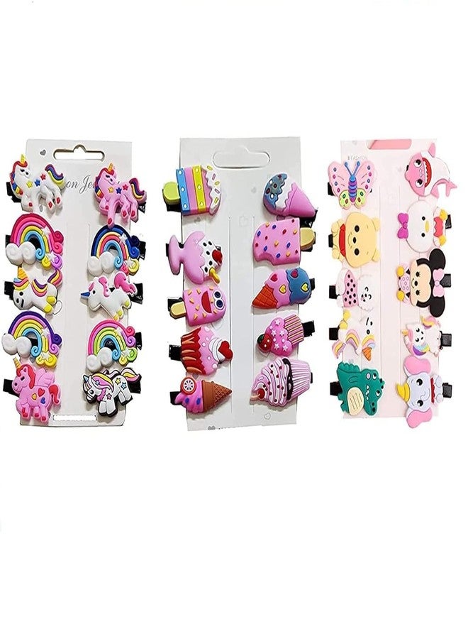 MPK PERFECT Hair Clips Set Rainbow Unicon Hairpin, Navratri Gift | Kanya Pujan Gift | Kanjak Gift Set | Best Return Gift Items Hair Accessories | Barrettes With Multi Design (Multicolour,Pack of 30 Pcs, Assorted) - Image 1