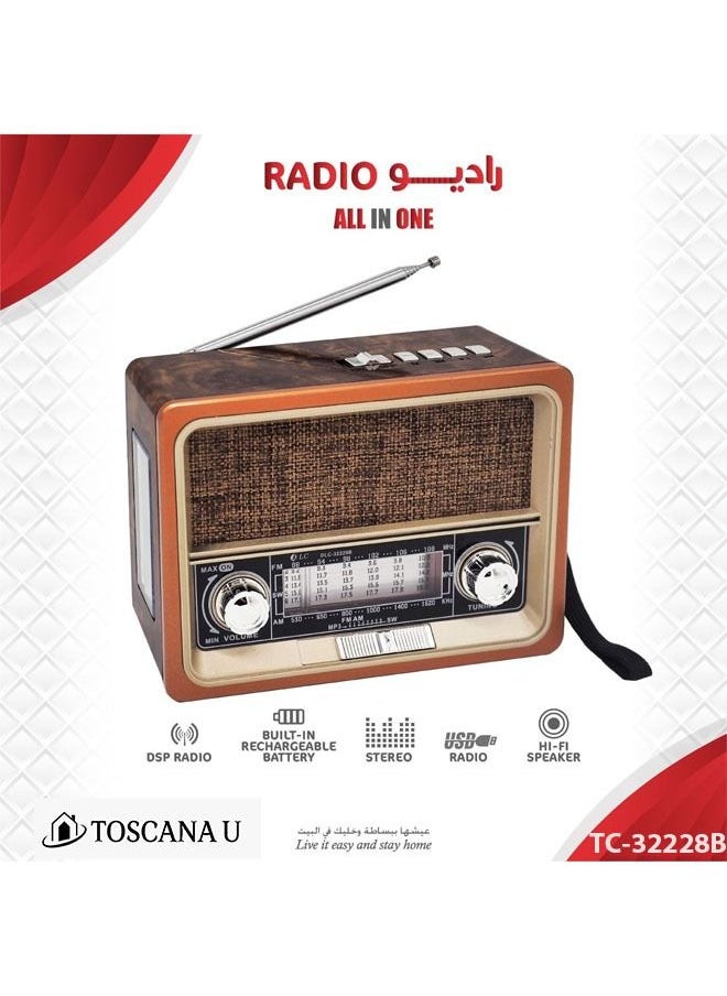 TOSCANA U - Bluetooth Portable Radio with Stereo and USB - Image 1