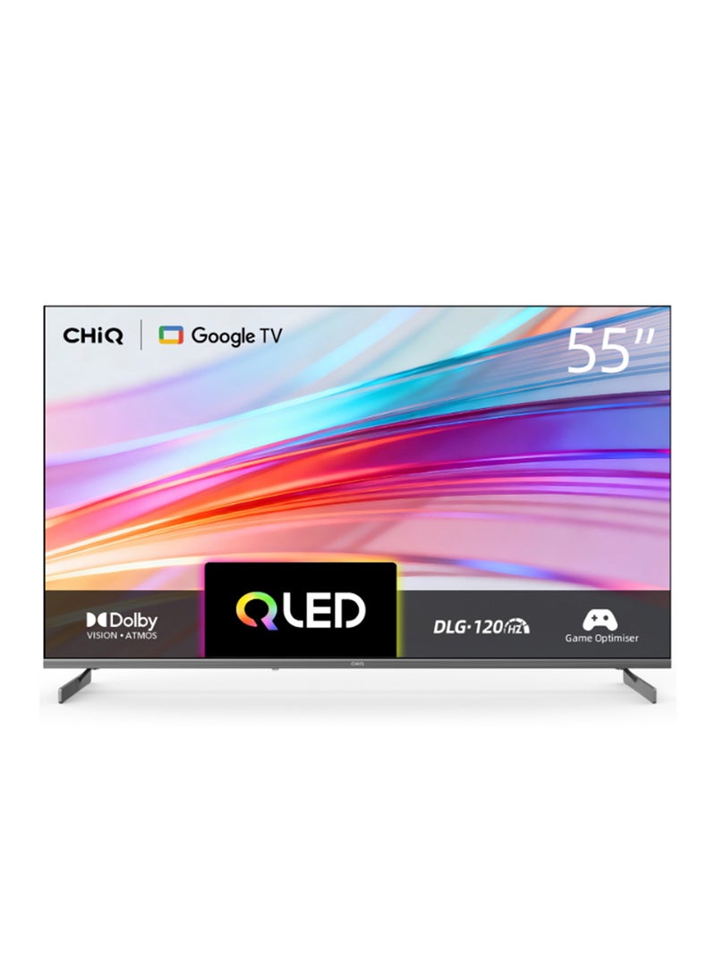 تشيك تلفاز ذكي جوجل 55 بوصة، QD، 2 جيجابايت رام + 16 جيجابايت روم، 120 هرتز، بدون إطار - Image 1