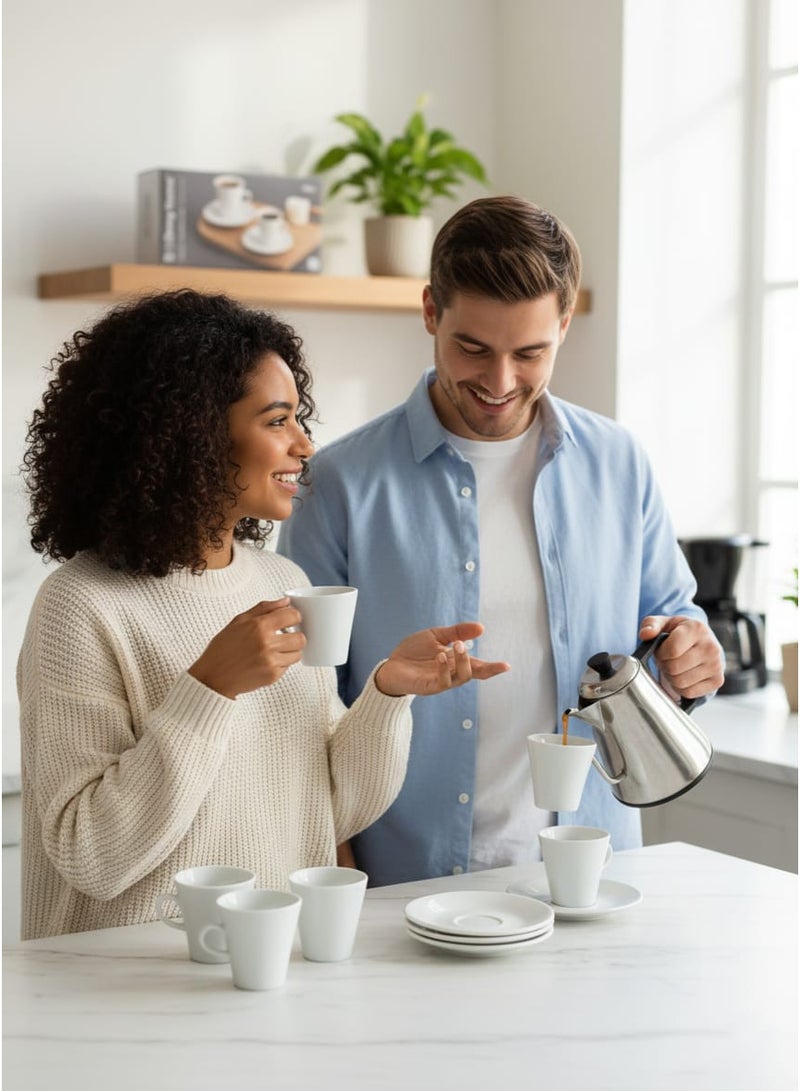 داني هوم كوب إسبرسو مع صحن 80 مل، 12 قطعة - Image 3