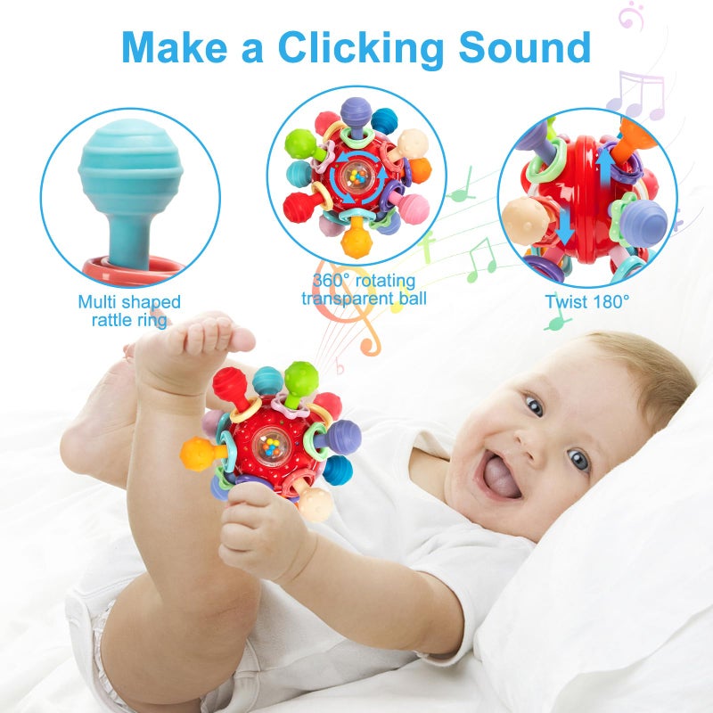 TOHIBEE Baby Montessori Sensory Toys for 0-6 6-12 Months, Baby Teether Teething Toys for Babies 0 3 6 9 12 18 Months, Newborn Infant Learning Developmental Toys Gifts for 1 2 Year Old Boys Girls - Image 4