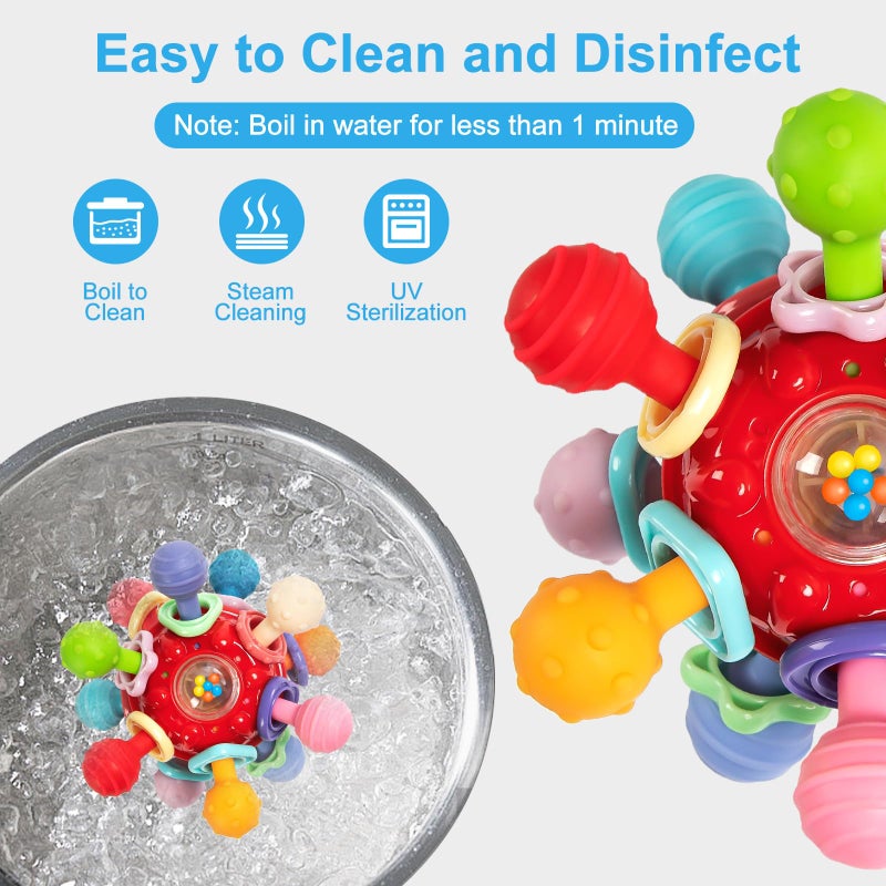 TOHIBEE Baby Montessori Sensory Toys for 0-6 6-12 Months, Baby Teether Teething Toys for Babies 0 3 6 9 12 18 Months, Newborn Infant Learning Developmental Toys Gifts for 1 2 Year Old Boys Girls - Image 5