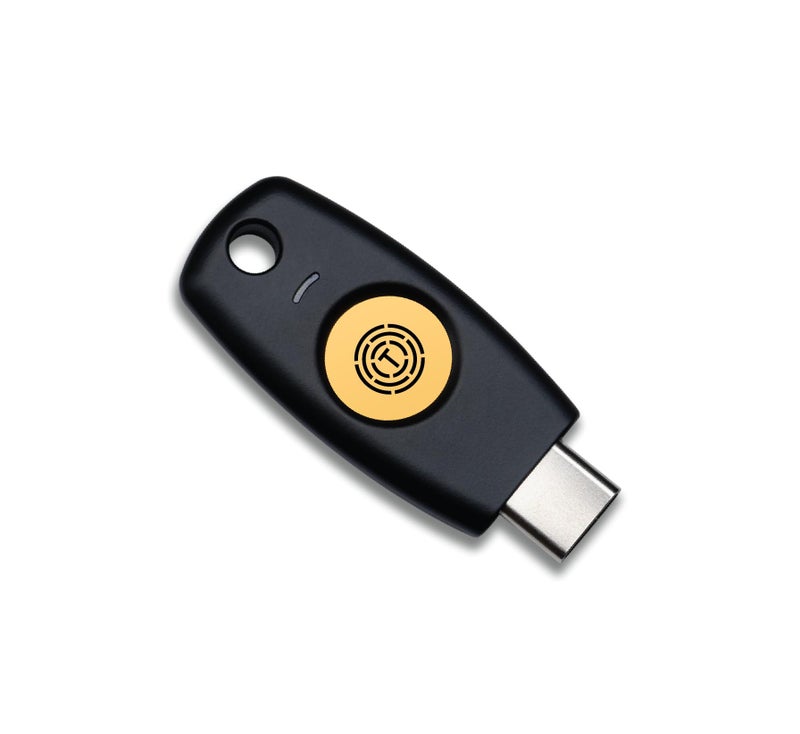 Trustkey FIDO2 U2F Security Key Passkey Two-Factor Authentication (2FA) USB Key PIN+Touch (Non-Biometric) USB-C Type TrustKey T120 - Image 1