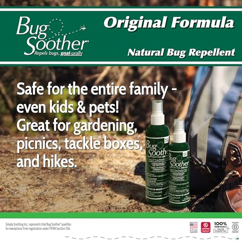 Bug Soother Refill - Natural Insect, Gnat and Mosquito Repellent & Deterrent - 100% DEET-Free Safe Bug Spray for Adults, Kids, Pets, Environment - Includes Free 1 oz. Travel Size. (16 oz.) - Image 4