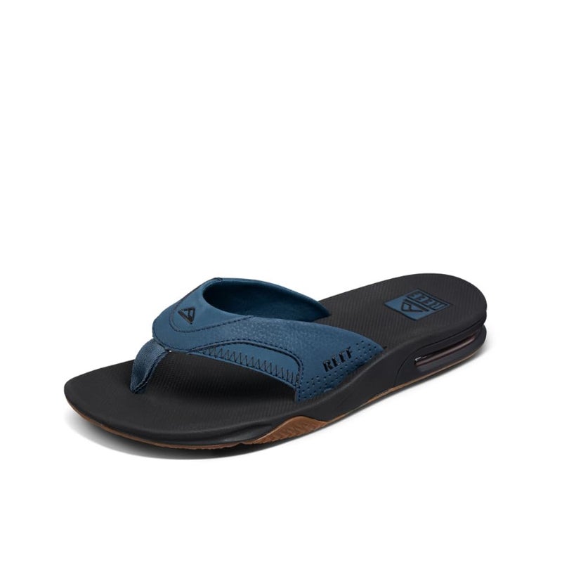 Reef REEF Fanning Men's Bottle Opener Flip Flop, Arch Support, Durable Outsole, Water Friendly, Orion/Black, 10  - Image 1