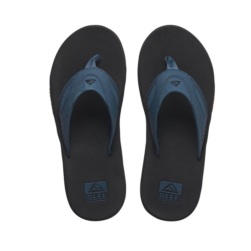 Reef REEF Fanning Men's Bottle Opener Flip Flop, Arch Support, Durable Outsole, Water Friendly, Orion/Black, 10  - Image 4