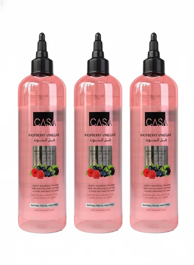 خل التوت لتنظيف فروة الرأس ولمعان الشعر – عدد 3 × 400مل