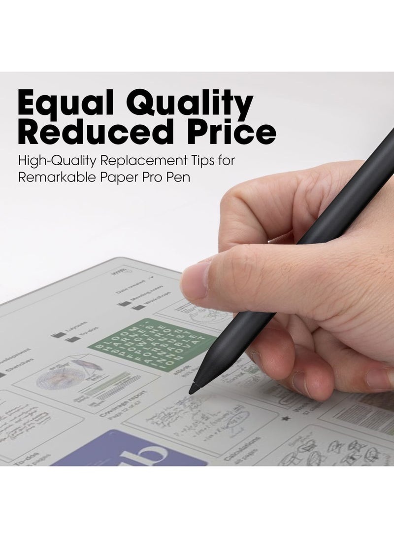 SYOSI 6 Pcs Replacement Marker Pen Tips with Removal Tool for Remarkable Paper Pro, Durable Stylus Nibs for Precise Writing and Sketching, Compatible with Digital Notebooks and Drawing Tablets (Black) - Image 3