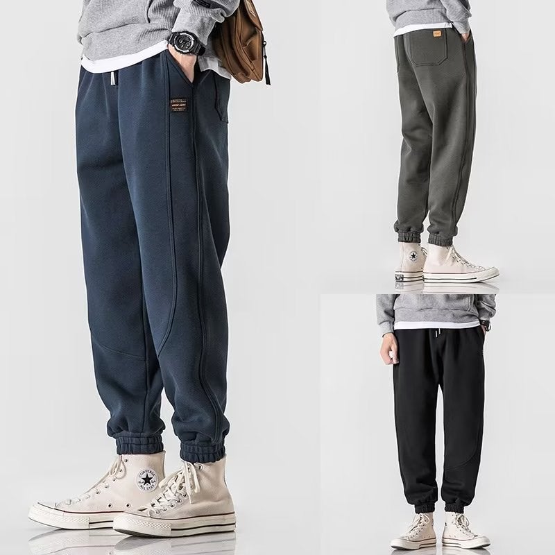Leg-Tied Casual Pants Men'S Loose Sweatpants Autumn Drawstring Loose All-Match Sports Pants Boys Trousers - Image 2