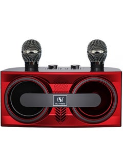 Smart Berry Karaoke Machine for Adults and Kids – Portable Bluetooth Speaker with 2 Wireless Microphones, PA Speaker System for Indoor & Outdoor Parties, Family Singing Fun  - Image 1