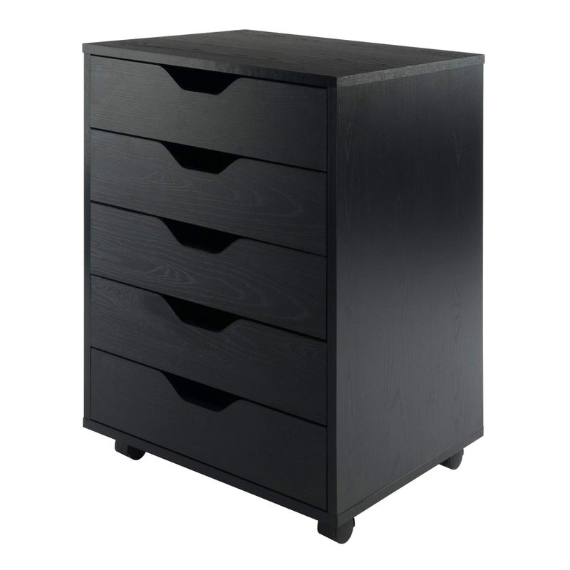 Winsome Winsome Halifax 5Drawer Storage Cabinet Black 20519 