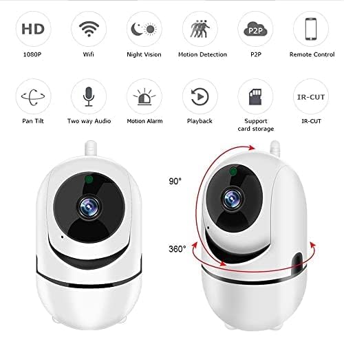 DEATTI WiFi CCTV Security Camera from | Mobile App | Two Way Talk | Night Vision | Cloud & SD Card Recording (DECM6) - Image 4