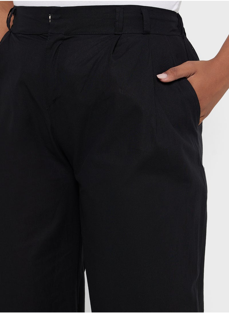 Ella Plus - High Waisted Tailored Pants - Image 1