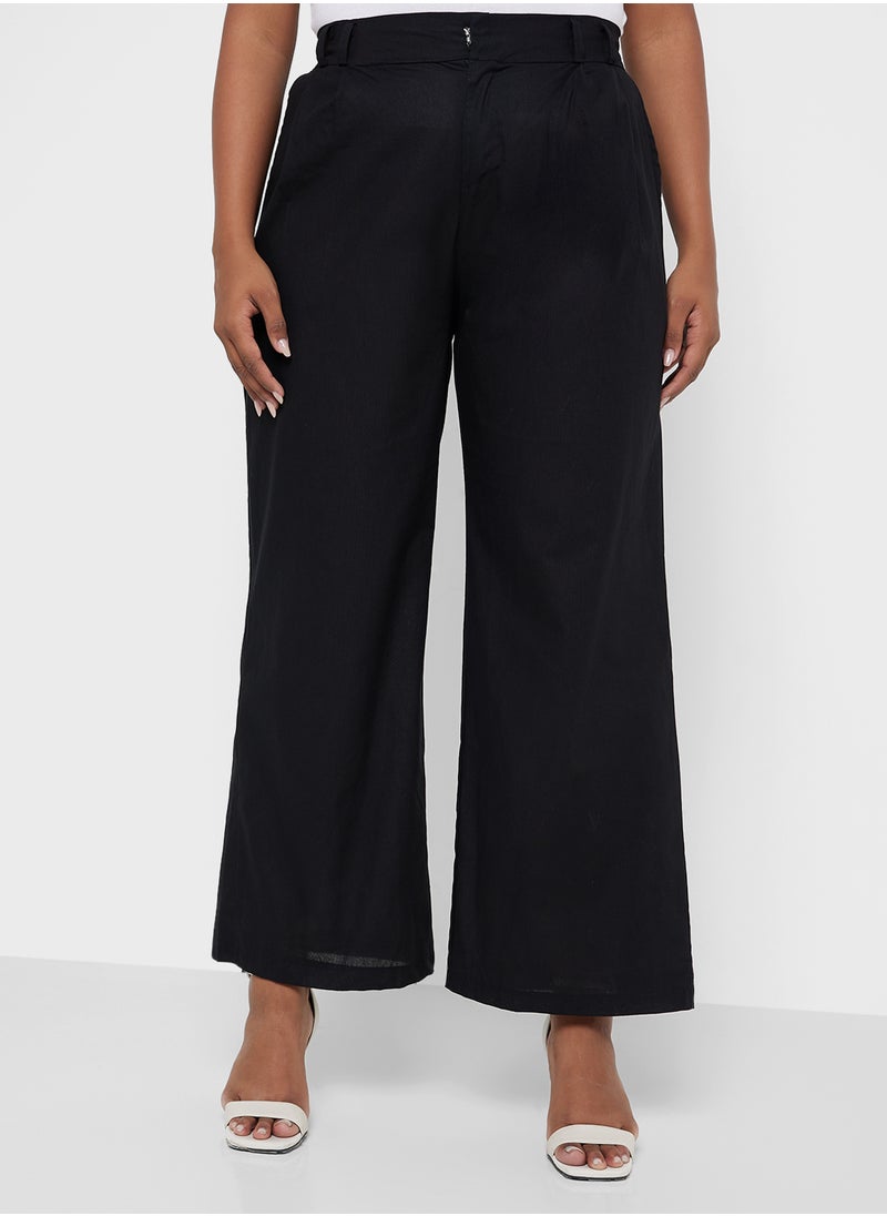 Ella Plus - High Waisted Tailored Pants - Image 1