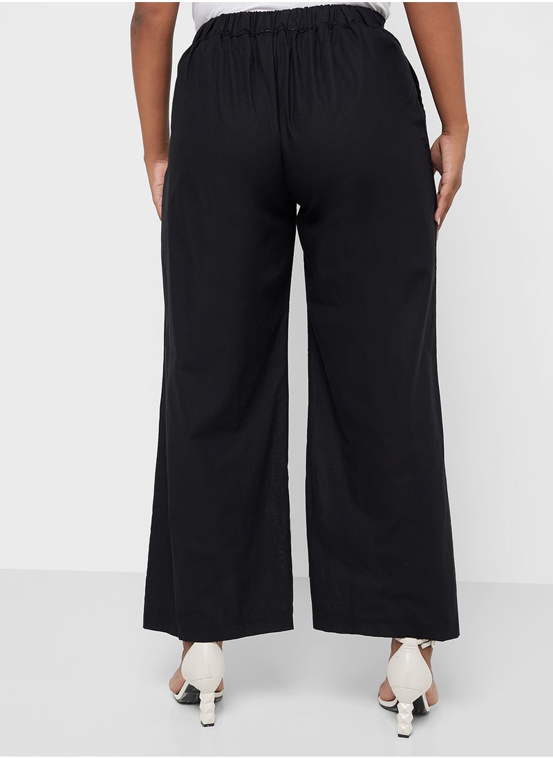 Ella Plus - High Waisted Tailored Pants - Image 1
