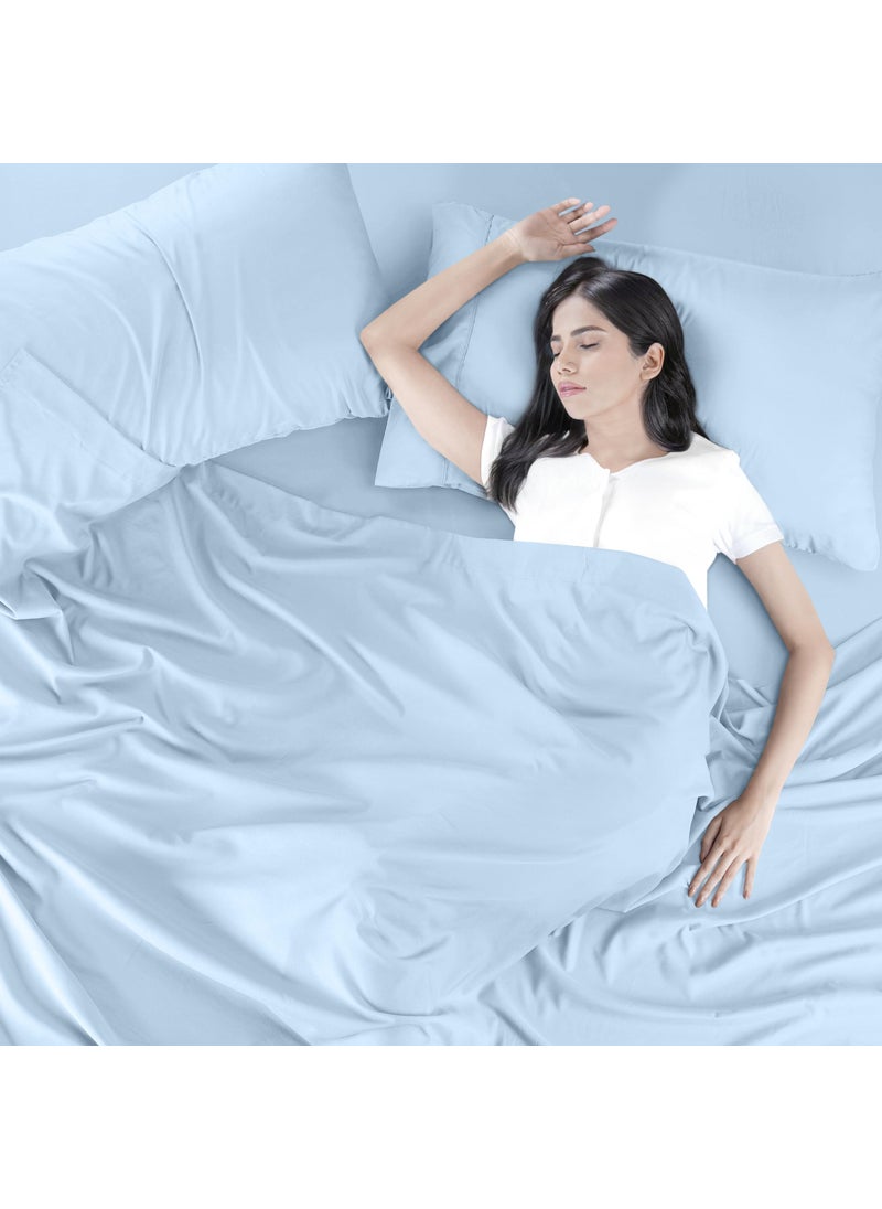 Utopia Bedding Utopia Bedding Queen Bed Sheets Set - 4 Piece Bedding - Brushed Microfiber - Shrinkage and Fade Resistant - Easy Care (Queen  Ice Blue)  - Image 5