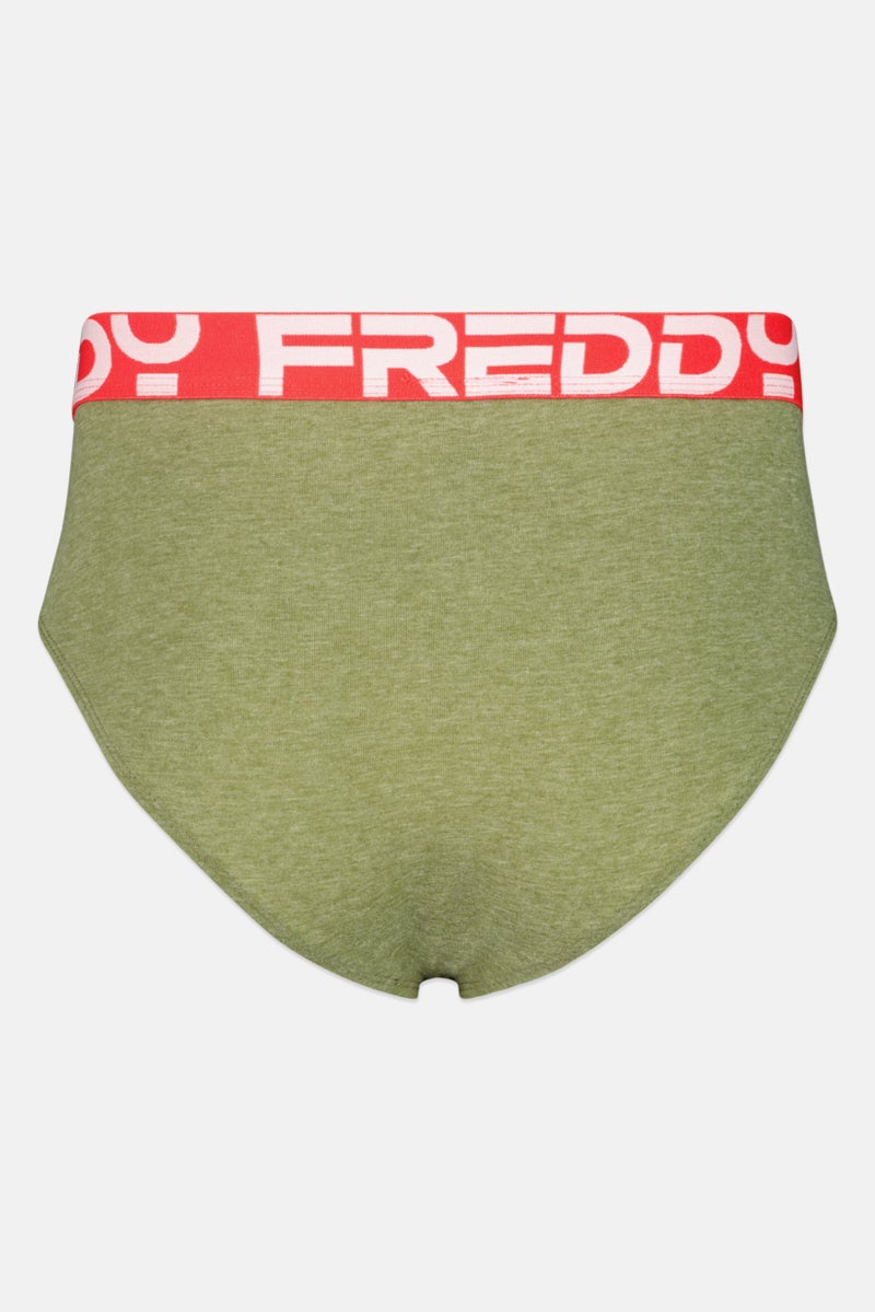FREDDY Men Brand Logo Brief, Olive - Image 2